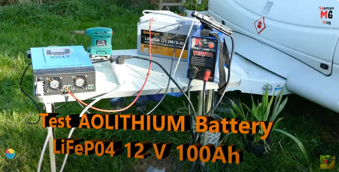 AOLITHIUM battery LiFeP04 12V 100Ah with Bluetooth test! 7000+ loops