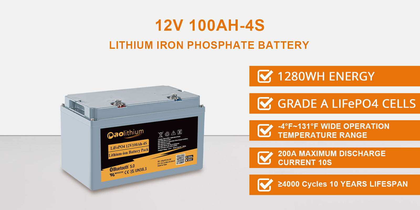 LiFePO4 Battery 12V 100Ah – ca.aolithium