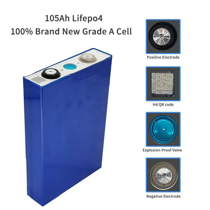 3.2V 105/230/280/304AH LiFePO4 Prismatic LFP Cell With Aluminum Shell
